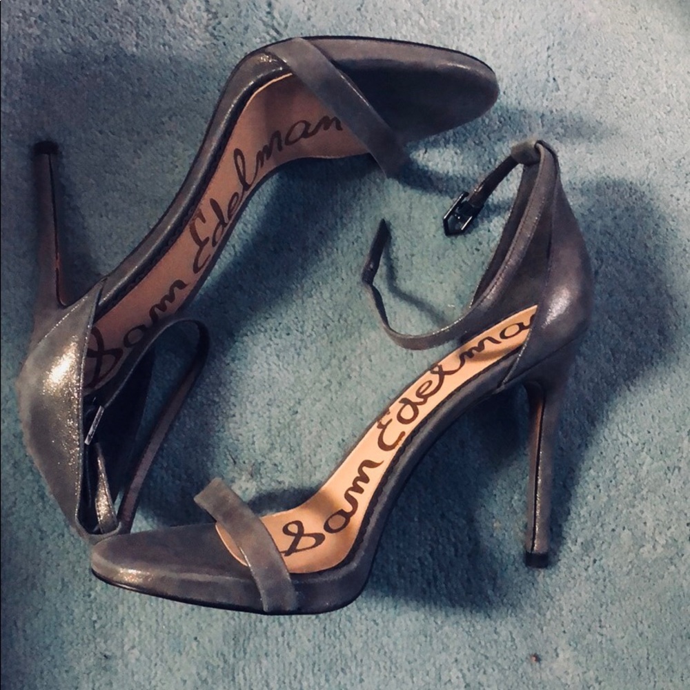 Sam Edelman high heel suede sparkly sandal heels